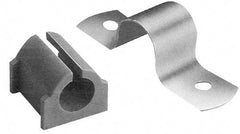 ZSI - 1-7/8" Tube, Steel, Zinc Plated Tube Strap with Cushion - 2 Mounting Holes - All Tool & Supply