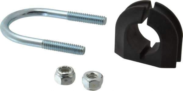 ZSI - 1/2" Pipe, Steel U Bolt Clamp with Cushion - Electro Galvanized, 1/2" Panel Thickness - All Tool & Supply