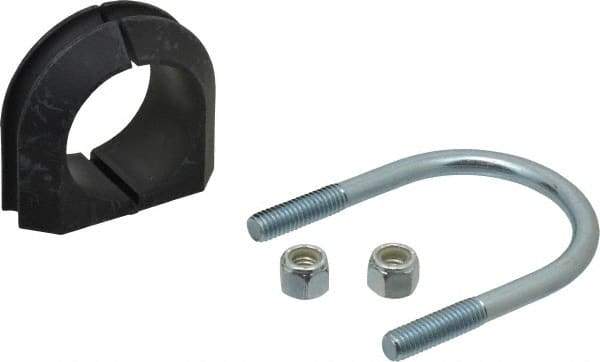 ZSI - 1-1/2" Pipe, Steel U Bolt Clamp with Cushion - Electro Galvanized, 3/4" Panel Thickness - All Tool & Supply