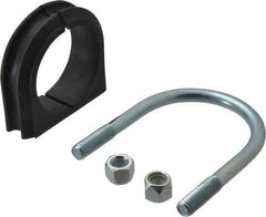 ZSI - 2-1/2" Pipe, Steel U Bolt Clamp with Cushion - Electro Galvanized, 1" Panel Thickness - All Tool & Supply