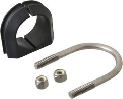 ZSI - 1-1/2" Pipe, Grade 316 Stainless Steel U Bolt Clamp with Cushion - 3/4" Panel Thickness - All Tool & Supply