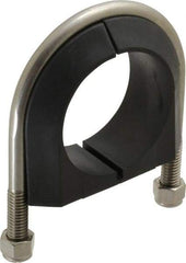 ZSI - 2" Pipe, Grade 316 Stainless Steel U Bolt Clamp with Cushion - 3/4" Panel Thickness - All Tool & Supply