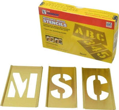 C.H. Hanson - 33 Piece, 3 Inch Character Size, Brass Stencil - Contains Letter Set - All Tool & Supply