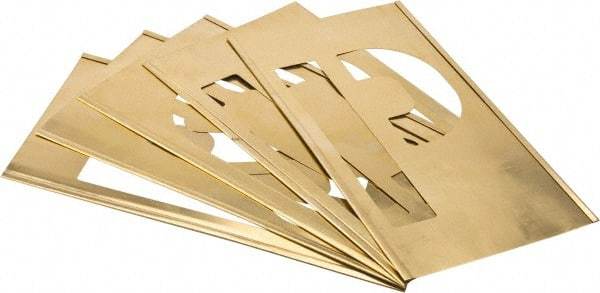 C.H. Hanson - 33 Piece, 8 Inch Character Size, Brass Stencil - Contains Letters - All Tool & Supply