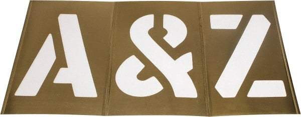 C.H. Hanson - 33 Piece, 12 Inch Character Size, Brass Stencil - Contains Letters - All Tool & Supply