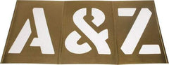 C.H. Hanson - 33 Piece, 12 Inch Character Size, Brass Stencil - Contains Letters - All Tool & Supply