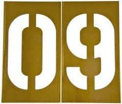 C.H. Hanson - 13 Piece, 12 Inch Character Size, Brass Stencil - Contains Numbers - All Tool & Supply