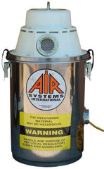 AIR Systems - 2 Gal, Stainless Steel Tank, Dry, Toxic Dust Vacuum Cleaner - 1.3 hp, 7.5 Amps - All Tool & Supply