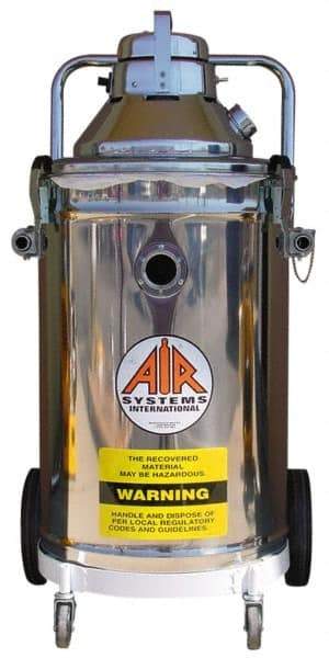 AIR Systems - 15 Gal, Stainless Steel Tank, Dry, Toxic Dust Vacuum Cleaner - 2.3 hp, 11 Amps - All Tool & Supply