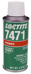 Loctite - 4.5 Fluid Ounce Aerosol, Amber, Liquid Primer - Series 7471, Hand Tool Removal - All Tool & Supply