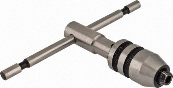 Interstate - 1/4 to 1/2" Tap Capacity, T Handle Tap Wrench - 3-35/64" Overall Length - All Tool & Supply