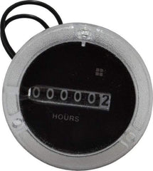 Trumeter - 6 Digit Wheel Display Hour Meter - No Reset - All Tool & Supply