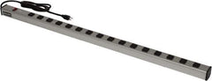 Wiremold - 16 Outlets, 120 Volts, 15 Amps, 6' Cord, Power Outlet Strip - Raceway Mount, 5-15 NEMA Configuration, 48" Strip, cULus Listed - All Tool & Supply