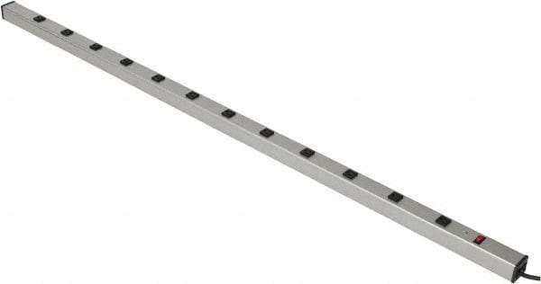 Wiremold - 12 Outlets, 120 Volts, 15 Amps, 15' Cord, Power Outlet Strip - Raceway Mount, 5-15 NEMA Configuration, 72" Strip, cULus Listed - All Tool & Supply