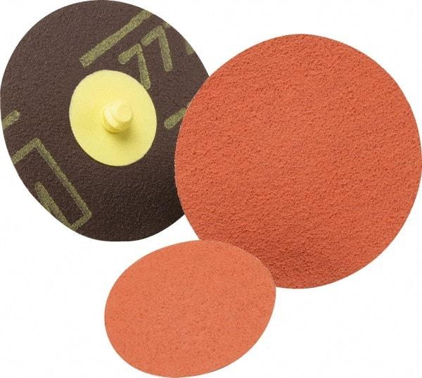 3M - 3" Disc Diam, 80 Grit, Aluminum Oxide Quick Change Disc - Type S Attaching System, Coated, Medium Grade, 20,000 RPM, 361F Series - All Tool & Supply