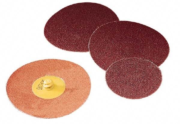 3M - 3" Disc Diam, 80 Grit, Zirconia Alumina Quick Change Disc - Type S Attaching System, Coated, Black, Medium Grade, 20,000 RPM, 501C Series - All Tool & Supply