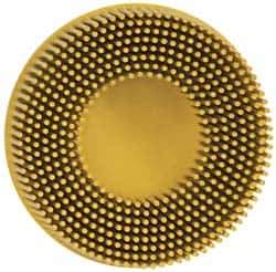 3M - 3" 80 Grit Ceramic Tapered Disc Brush - Medium Grade, Type R Quick Change Connector, 5/8" Trim Length - All Tool & Supply