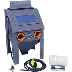 Econoline - 19" Wide x 33" High x 17" Deep Sand Blasting Cabinet - Suction Feed, 12" CFM at 80 PSI, 16" Working Height x 18 Working Width x 16" Working Depth, 18" Opening Length x 12" Wide Opening - All Tool & Supply