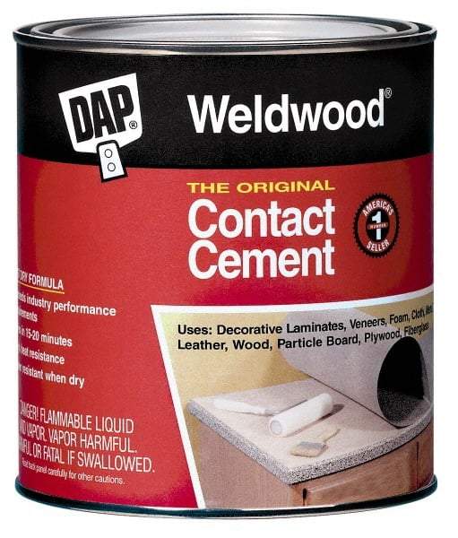 DAP - 1 Gal Can Tan Contact Adhesive - 15 min Working Time, Bonds to Cardboard, Concrete, Metal, Paper, Particle Board, Rubber & Wood - All Tool & Supply