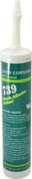 Dow Corning - 10.1 oz Cartridge White RTV Silicone Joint Sealant - -49 to 392°F Operating Temp, 75 min Tack Free Dry Time, 24 to 72 hr Full Cure Time, Series 739 - All Tool & Supply