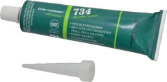 Dow Corning - 3 oz Tube Clear RTV Silicone Joint Sealant - -85 to 356°F Operating Temp, 13 min Tack Free Dry Time, 24 hr Full Cure Time, Series 734 - All Tool & Supply