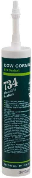 Dow Corning - 10.1 oz Cartridge Clear RTV Silicone Joint Sealant - -85 to 356°F Operating Temp, 13 min Tack Free Dry Time, 24 hr Full Cure Time, Series 734 - All Tool & Supply