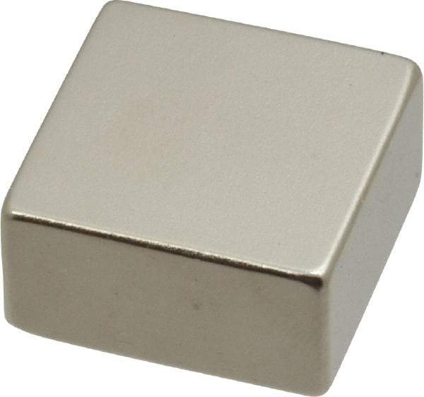 Eclipse - 43.9 Lb Max Holding Capacity Neodymium Rare Earth Block Magnet - 1" Long x 1" Wide x 1/2" High, 248°F Max Operating Temp - All Tool & Supply