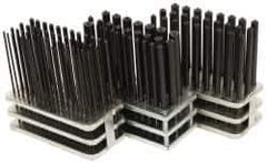 Value Collection - 114 Piece Transfer Punch Set - 3/32 to 17/32" Round Shank - All Tool & Supply