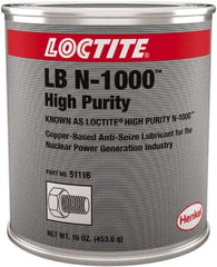 Loctite - 1 Lb Can High Purity Anti-Seize Lubricant - Copper, 1,800°F, Copper - All Tool & Supply