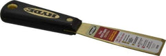 Hyde Tools - 1-1/4" Wide Brass Putty Knife - Stiff, Nylon Handle, 7.6" OAL - All Tool & Supply