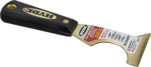 Hyde Tools - 2-1/2" Wide Brass Taping Knife - Stiff, Nylon Handle, 7-1/4" OAL - All Tool & Supply