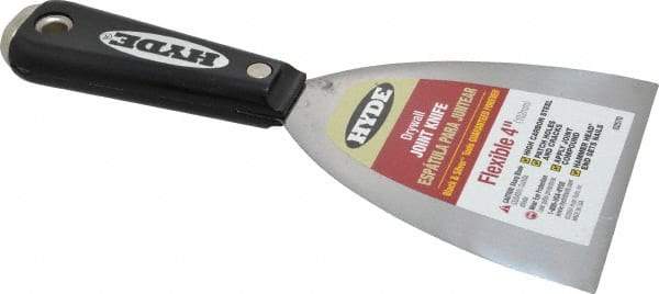 Hyde Tools - 4" Wide Carbon Steel Taping Knife - Flexible, Hammerhead Nylon Handle, 8-1/4" OAL - All Tool & Supply