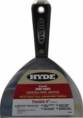 Hyde Tools - 6" Wide Carbon Steel Taping Knife - Flexible, Hammerhead Nylon Handle, 8-1/2" OAL - All Tool & Supply