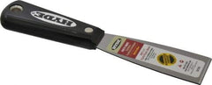 Hyde Tools - 1-1/2" Wide Steel Putty Knife - Stiff, Nylon Handle, 7-3/4" OAL - All Tool & Supply