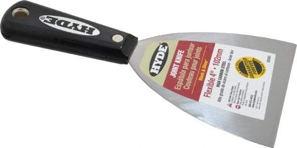 Hyde Tools - 4" Wide Carbon Steel Taping Knife - Flexible, Nylon Handle, 8" OAL - All Tool & Supply