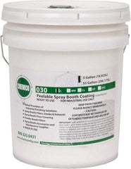 Made in USA - White Water Base Booth Coating - 5 Gallons, Spray, Coverage 250 Square Feet at 2 mil - All Tool & Supply