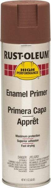 Rust-Oleum - 15 oz Flat Red Enamel Spray Primer - 14 Sq Ft Coverage - All Tool & Supply