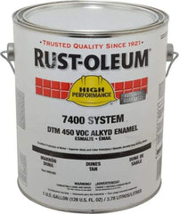 Rust-Oleum - 1 Gal Dunes Tan Gloss Finish Industrial Enamel Paint - Interior/Exterior, Direct to Metal, <450 gL VOC Compliance - All Tool & Supply