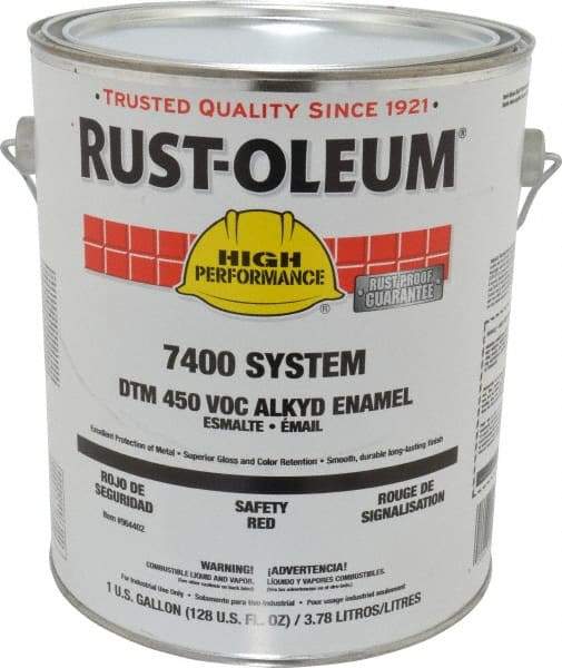 Rust-Oleum - 1 Gal Safety Red Gloss Finish Industrial Enamel Paint - Interior/Exterior, Direct to Metal, <450 gL VOC Compliance - All Tool & Supply