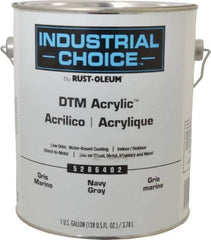 Rust-Oleum - 1 Gal Navy Gray Semi Gloss Finish Alkyd Enamel Paint - Interior/Exterior, Direct to Metal, <250 gL VOC Compliance - All Tool & Supply