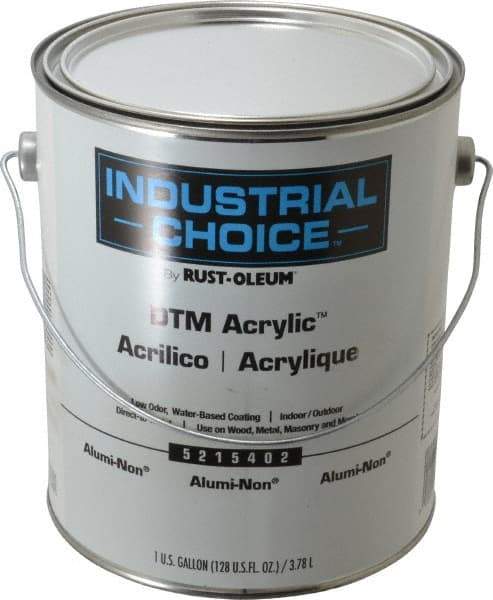 Rust-Oleum - 1 Gal Alumi-NON Semi Gloss Finish Alkyd Enamel Paint - Interior/Exterior, Direct to Metal, <250 gL VOC Compliance - All Tool & Supply