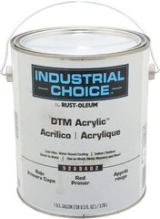 Rust-Oleum - 1 Gal Red Water-Based Acrylic Enamel Primer - 185 to 350 Sq Ft/Gal, <250 gL Content, Direct to Metal, Quick Drying, Exterior - All Tool & Supply