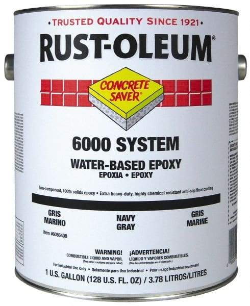 Rust-Oleum - 1 Gal High Gloss Navy Gray Water-Based Epoxy - 200 to 350 Sq Ft/Gal Coverage, <250 g/L VOC Content - All Tool & Supply