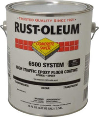 Rust-Oleum - 1 Gal High Gloss Clear Epoxy - 100 at 16 mils Sq Ft/Gal Coverage, 150 at 11 mils Sq Ft/Gal Coverage, 200 at 8 mils & 300 at 5 mils Sq Ft/Gal Coverage, <100 g/L VOC Content - All Tool & Supply