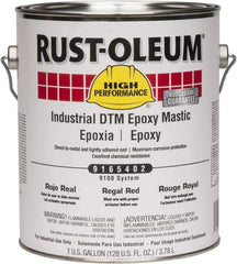 Rust-Oleum - 1 Gal Gloss Regal Red Epoxy Mastic - 100 to 225 Sq Ft/Gal Coverage, <340 g/L VOC Content, Direct to Metal - All Tool & Supply