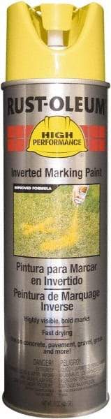 Rust-Oleum - 15 fl oz Yellow Marking Paint - 300' to 350' Coverage at 1-1/2" Wide, Solvent-Based Formula - All Tool & Supply