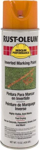 Rust-Oleum - 15 fl oz Orange Marking Paint - 300' to 350' Coverage at 1-1/2" Wide, Solvent-Based Formula - All Tool & Supply