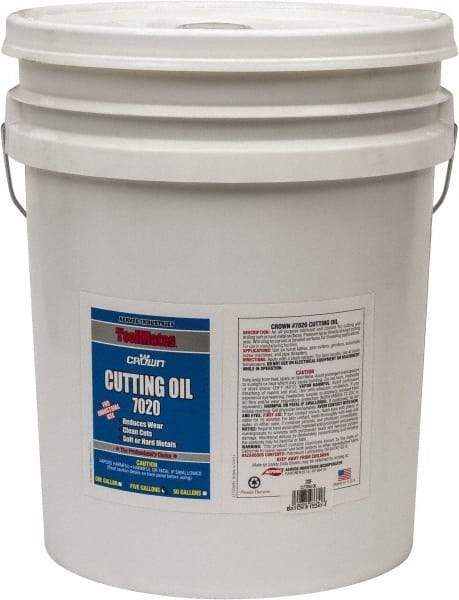 Crown - 5 Gal Pail Cutting Fluid - Straight Oil, For Deep Drawing, Drilling, Forming, Grinding, Machining, Sawing - All Tool & Supply