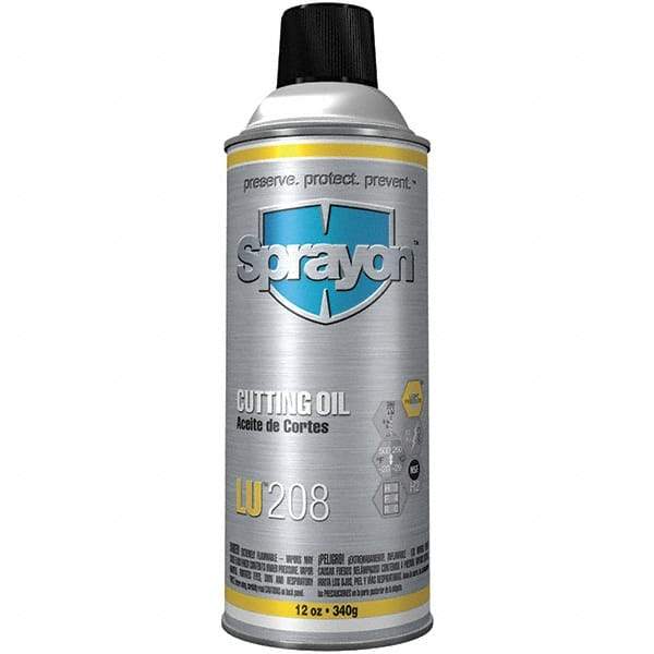 Sprayon - Sprayon, 12 oz Aerosol Cutting Fluid - Straight Oil, For Broaching, Cutting, Drilling, Grinding, Machining, Sawing, Threading - All Tool & Supply