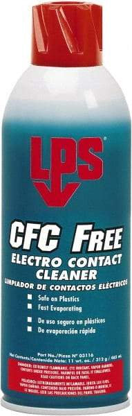 LPS - 11 Ounce Aerosol Contact Cleaner - 0°F Flash Point, Flammable, Food Grade, Plastic Safe - All Tool & Supply